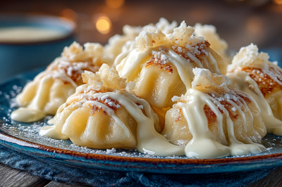 Вареники и белый шоколад &mdash; микс, который стоит попробовать. Готовлю десерт с нежным соусом без приторности