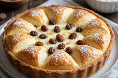 Смешиваю творог, яйцо и горсть изюма &mdash; выливаю в форму. Пирог &laquo;Бабушкина лапочка&raquo;: влажный, нежный и сочный