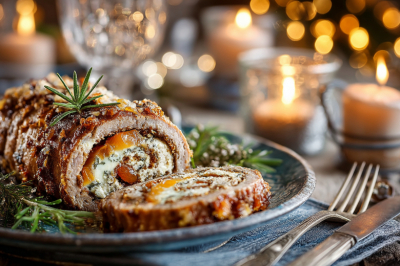 Вместо нарезки на пасхальный стол ставлю мясной рулет с курагой: можно приготовить заранее