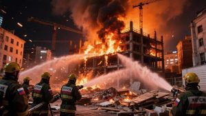 В районе «Москва-Сити» произошел пожар на стройке премиального ЖК